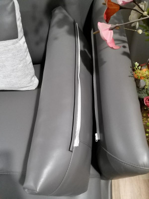 Stūris stūrgalda L-formas dzīvojamā zona dīvāns diivanu komplekts audums āda dīvāni