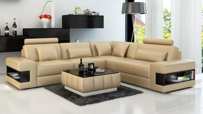 Stūra dīvāns stūra dīvānkreklas dizaina dzīvojamā istaba mēbeles ādas polsteris dīvāns sofa