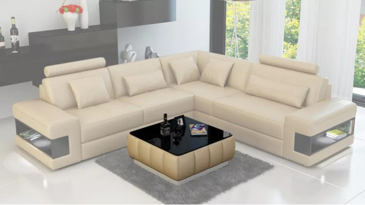 Stūra dīvāns stūra dīvānkreklas dizaina dzīvojamā istaba mēbeles ādas polsteris dīvāns sofa