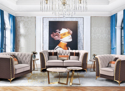 Ādas dīvāns Dizainera dīvāns Dīvānu komplekts 3-vietīgs Moderns dīvāns Dzīvojamais stūris Jauns