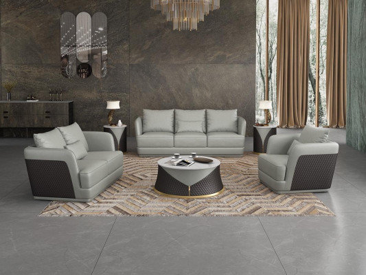 Ganrīts 3+2+1 sēdvietu galds 2x papildgaldu mājokļa zona sofa dīvāns 6 daļas.