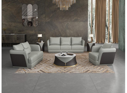 Ganrīts 3+2+1 sēdvietu galds 2x papildgaldu mājokļa zona sofa dīvāns 6 daļas.