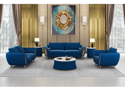 Sofas komplekts 3 2 1 sēdētājs Dizaina sofa Pārklāta dīvāna Moderns komplekts