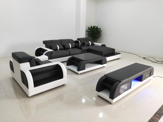 Ecksofa Dīvāns Dīvāni Sidebaord Dizains Dzīvojamie apgabali Sofa komplekti jauni