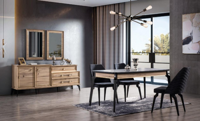 Krēsls ēdamistabas krēsls Moderni koka krēsli Dizaina ēdamistaba Elegants metāls Jauni