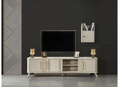 Kommode skapis Galds Sideboard Dzīvojamā siena Siena Plaukti Konsolēs Komodes tv