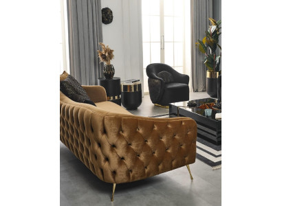 Dīvāns Chesterfield 3+1 sēdvietu dīvāns Mēbeles kafijas galds Krēsls tekstils audums