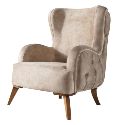 Tekstils Mīkstais krēsls Dīvāns Sofa Sēdeklis Luksuss Krāsains Atpūta Bežs Chesterfield Jauns