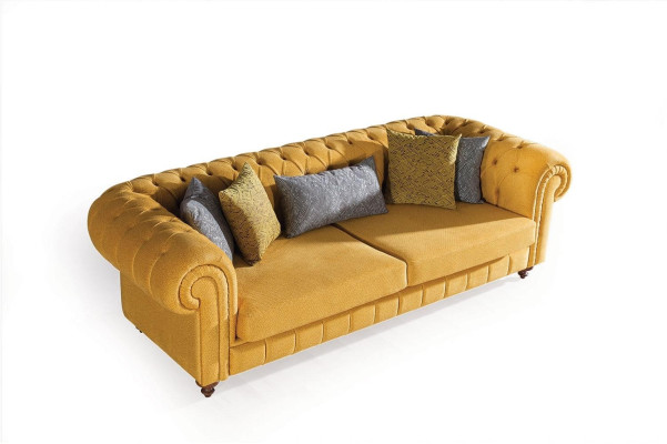 Dīvāns Dīvāns Polster Dīvāni Dizaina Mēbeles 3 personas sēdekļu Chesterfield sofa