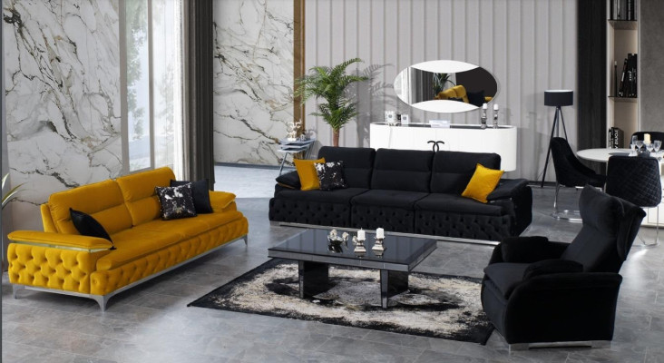 Sofas komplekts 3+3+1 sēdvietas dīvāns dīvāns Polster Garnitur Couchen audums