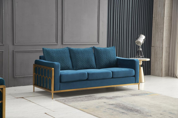 Trīsvietīga gulta Polster Design Sofa Moderns sēdekļa dekors Dīvāns Istaba Mēbeles