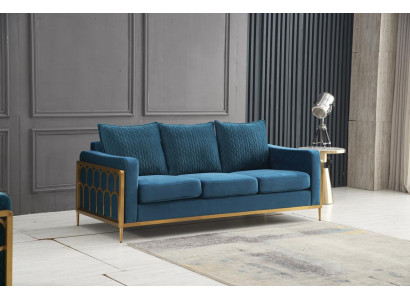 Trīsvietīga gulta Polster Design Sofa Moderns sēdekļa dekors Dīvāns Istaba Mēbeles