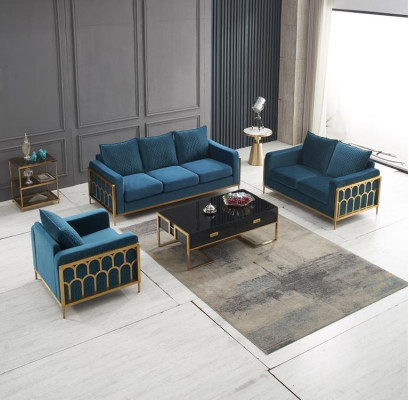 Trīsvietīga gulta Polster Design Sofa Moderns sēdekļa dekors Dīvāns Istaba Mēbeles