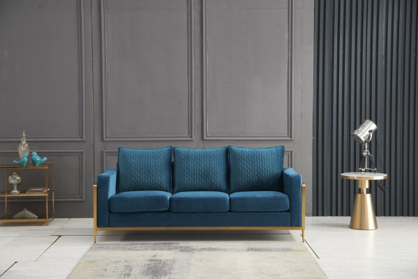 Trīsvietīga gulta Polster Design Sofa Moderns sēdekļa dekors Dīvāns Istaba Mēbeles