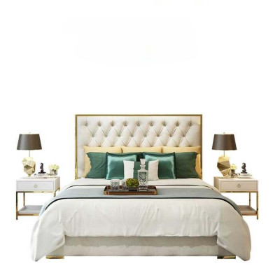 Klasisks angļu stila divvietīgais teksta česterfelddas gultas 180x200cm