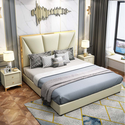 Gultas koka gultas luksusa viesnīca, klasiskais divguļamais gultas statnis māja