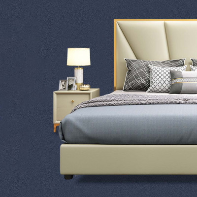 Gultas koka gultas luksusa viesnīca, klasiskais divguļamais gultas statnis māja