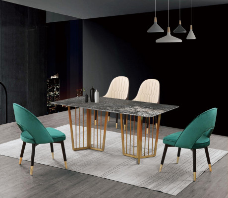 Pilnīga komplektēta galds 4 krēsli ēdamistaba Ēdināmajas grupa galds