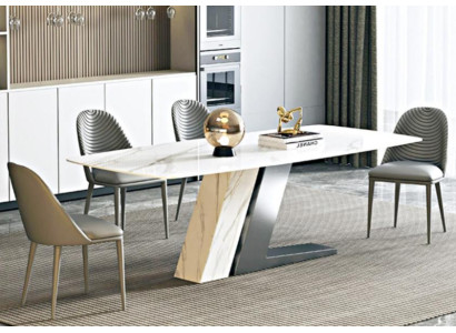 Ess tisch marmor bonzen tische wohn zimmer italien luxus designer edelstahl neu = Ēst galds marmors manta istabas itāļu luksusa dizainera nerūsējošais tērauds jauns