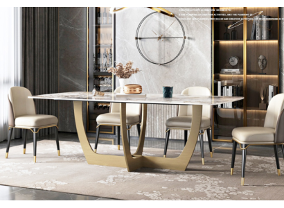 Luksusmēbeles Metāla galdi 180x90cm Dzīvojamā istaba Viesnīca Ēdamistaba Galda dizainers Jauns