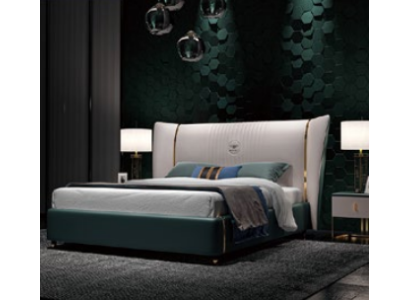 Luxusa guļamistaba divguļamā gulta gulta 180/200x200 cm ādas metāls jauns