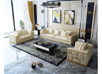 Dīvāns Dzīvojamās istabas komplekts Dizaina Moderns Dīvāns komplekts 3+2+1 Sofas