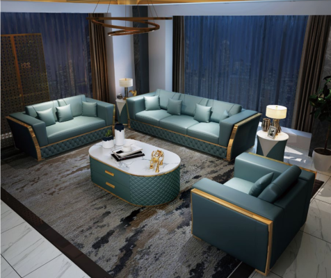 Sofas stūra garnitūra Stūra garnitūra 3+2+1 dizaina gulta-dievā Sofa Dīvāns komplekts 3 gab.
