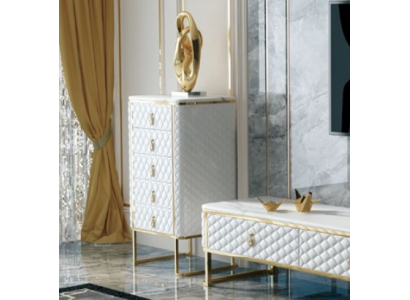 Dekoratīvais komodais Sideboard Kredences Sideboards 5 plaukti Augstais skapītis