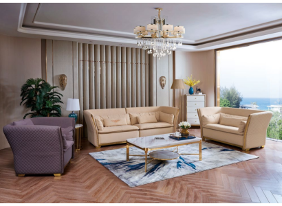 Sofa komplekts Sofa komplekts 3+2+1 dizains sofa galdiņš Itālijas luksuss