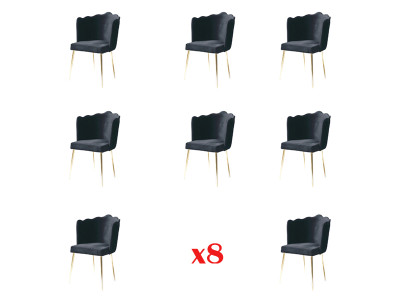 Grupas komplekts komplektā 8 teksts Stūris Tekstils Krēsls Dizainera polsterē Esszimmer