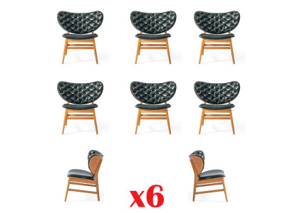 Polsterēti Chesterfield dīvāni, restorāna ēdamistabas krēsli, jauna komplekta 6 dizaineru krēsli.