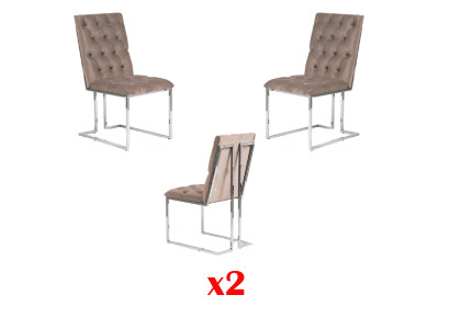 Ēdamistabas krēsli Tekstils komplekts 2x krēsls Dizainera koka auduma polsteris atzveltnes