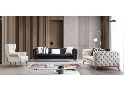 Sofas dizains Divvana sofa 3+3+1 sēdvietas Chesterfield krēsls Mēbeles