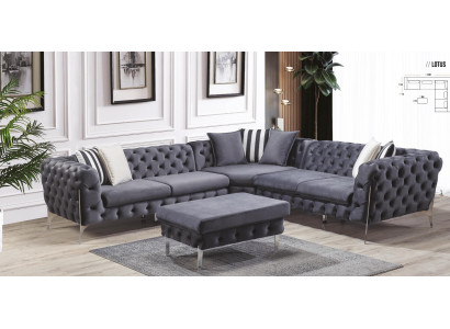 Stūra dīvāns Dīvāns Stūrgarnitūra Dīvāni Sofa Chesterfield Dzīvojamais apvidus