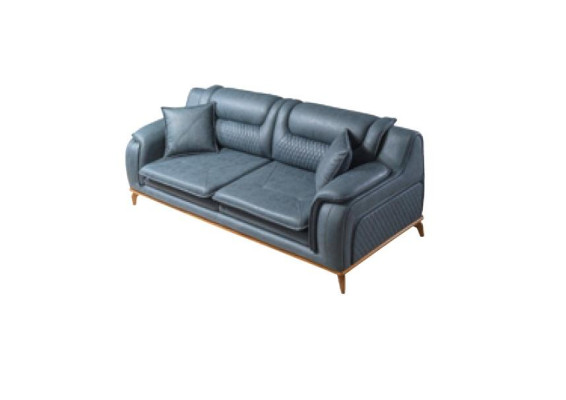 Sofas sēdvietu komplekts 3+3+1 zils krēsls luksusa ādas dīvāns mēbeles Rietumu stils