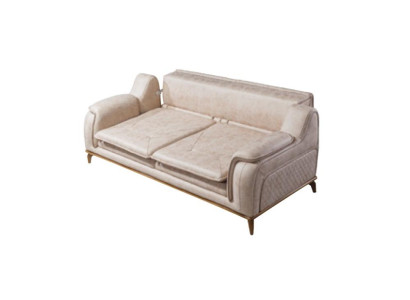 Dīvāns Bežs 3 vietu dzīvojamā istaba Klasiskais dizains Chesterfield Elegants stils Jaunums
