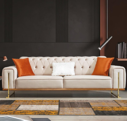 Luksusa mēbeles ASV stila Chesterfield dīvānu komplekts dīvāns daudzkrāsains sofa