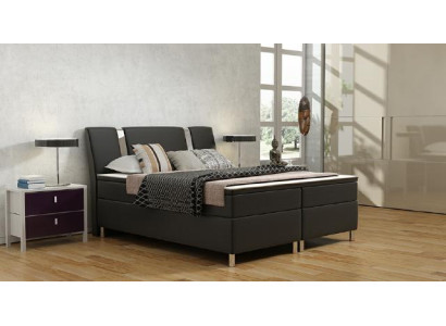 Boxspring gultasvietas viesnīcas gultas polster leather bed inkl. matracis un visko ādas gulta