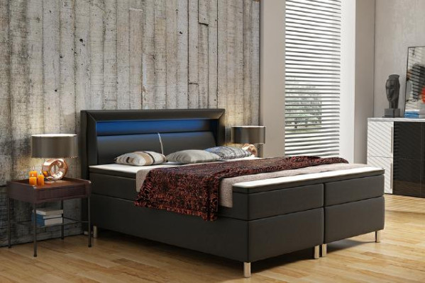 Boxspring gulta Box viesnīcas gulta ar speciālu materiālu un matraci ādas gulta divguļamais gultas.