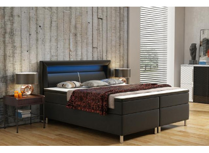 Boxspring gulta Box viesnīcas gulta ar speciālu materiālu un matraci ādas gulta divguļamais gultas.