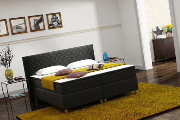 Boxspring gulta Box Hotel gulta ar visko un matraci ādas gulta gultas divguļamais gults K3