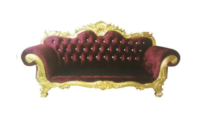 Tronis dīvāns Karaliskais Chesterfield apdare velveta audums 3-vietīgs Antīkais stils Dīvāni Jauns