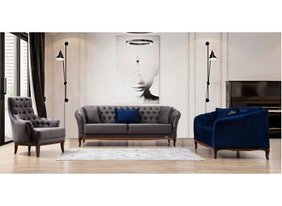 Sofas komplekts 3+2+1 sēdvietu dīvāns krēsls komplekti polsteris audums tekstils jauns