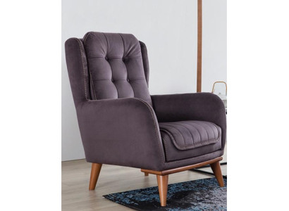 Chesterfield krēsls atpūtai Kluba sofa vienvietīgs dīvāns polsterēts mēbeles brūnā krāsā