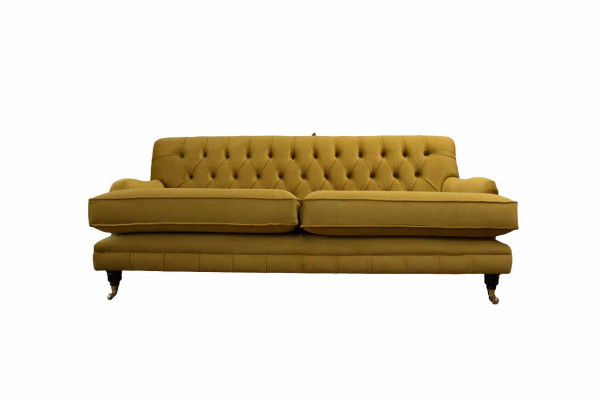 Chesterfield dīvāns 3 vietu apšuvums tekstila audums Dīvāns Elegantie dīvāni