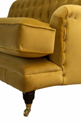 Chesterfield dīvāns 3 vietu apšuvums tekstila audums Dīvāns Elegantie dīvāni