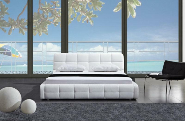 Mūsdienīga gulta Gultas apģērbs Dubultās laulības Viesnīca Luksusss Ādas dizainers