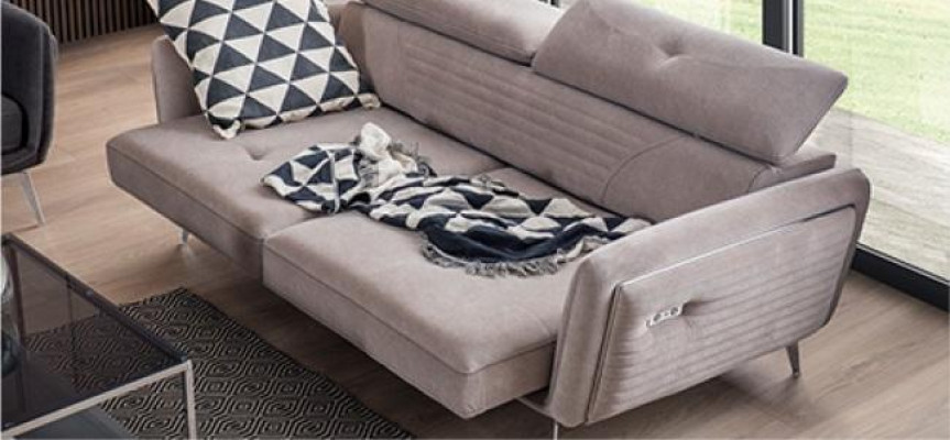 Sofas komplekts Dīvāns Polster Mēbeles Audums Dīvāns Dīvāni 3+3+1 Pelēka Grupa