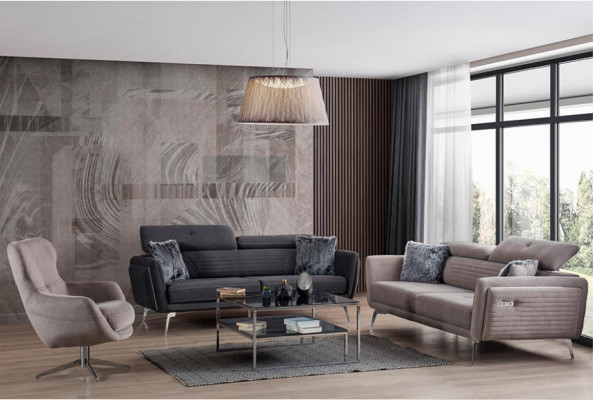 Pagriežams krēsls Atslābinošais kluba dīvāns Vienvietīgs dīvāns Sofas Mēbeles Bežā krāsā