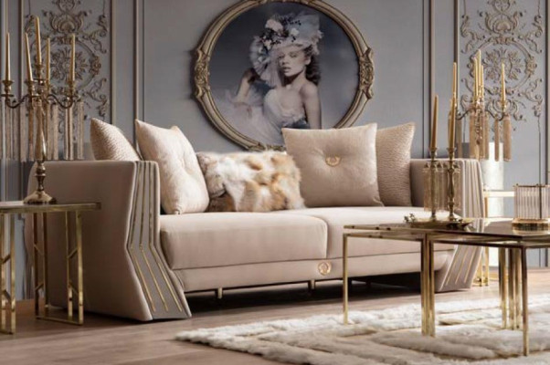 Sofa Luxus 3 Sitzer Dīvāns Polster Holz Leder Dzīvojamā Istaba Trīsvietīgais Dīvāns Jauns